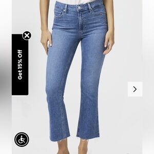 Paige Collette Crop Flare with Raw Hem - 28